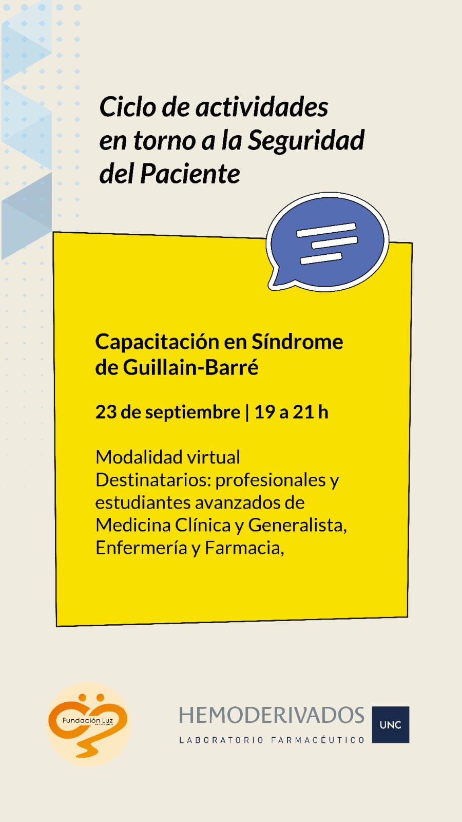 Flyer Jornada Guillain-Barré